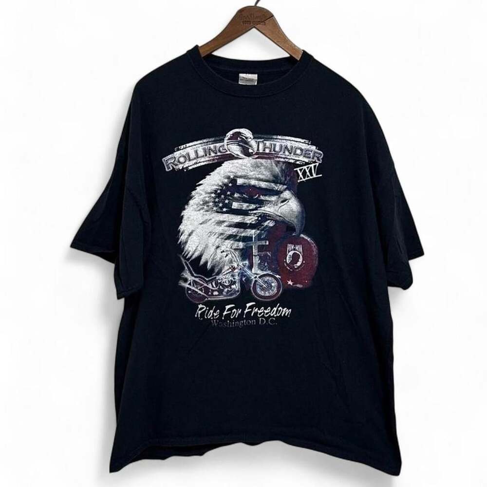 Gildan Rolling Thunder XXVI Ride For Freedom T-Shirt 2XL Black